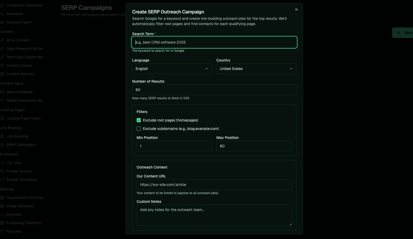 Run Custom Link Campaigns