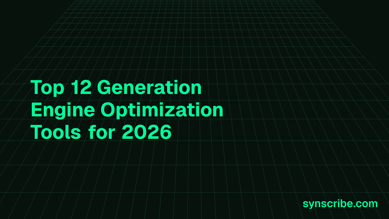 Top 12 Generation Engine Optimization Tools for 2026