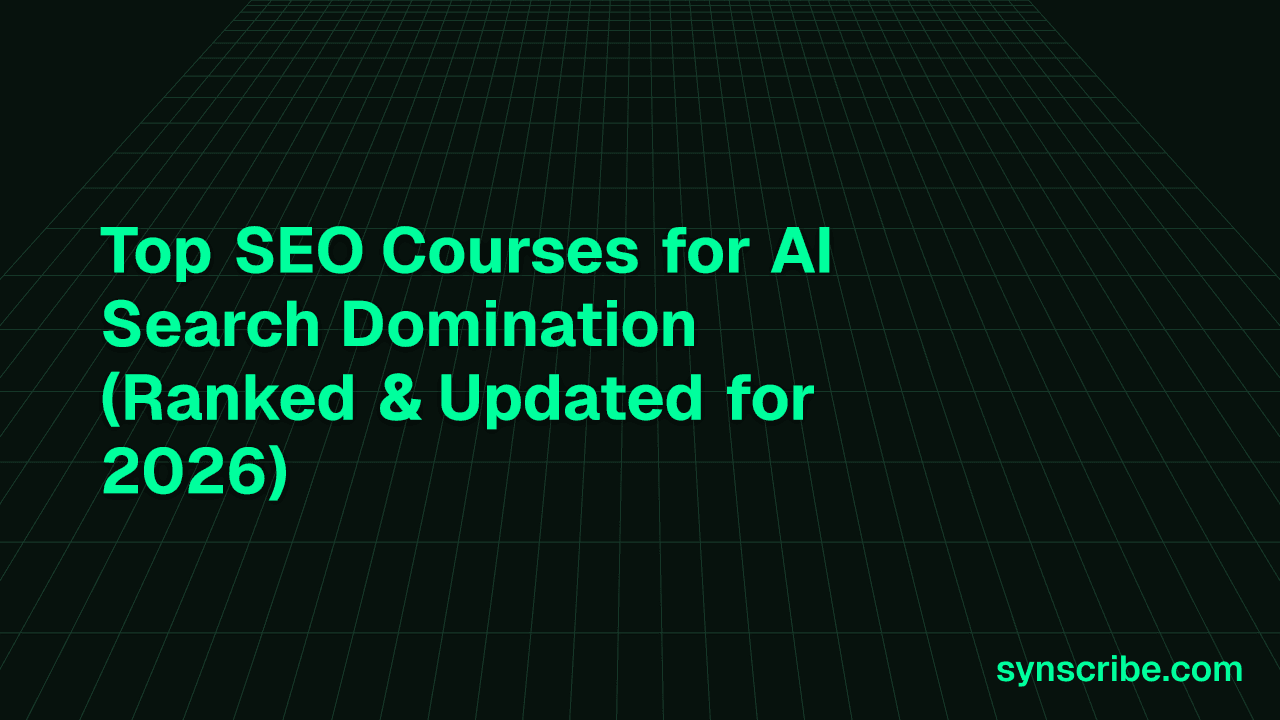 Top 14 SEO Courses for AI Search Domination (Ranked & Updated for 2026)