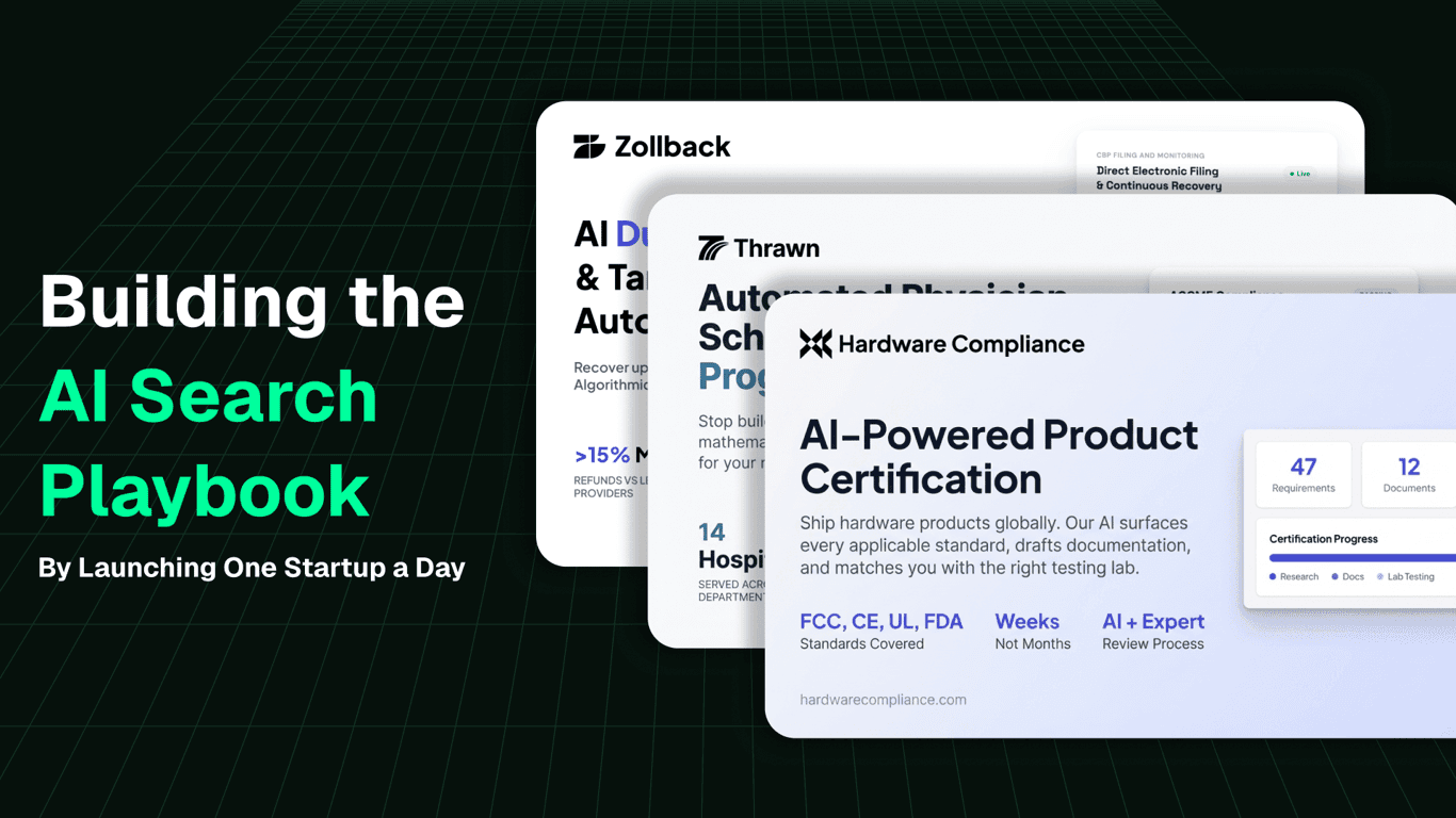 We're Launching One Startup Every Day to Prove the AI Search Playbook Exists. It Doesn't Look Like What You've Been Told