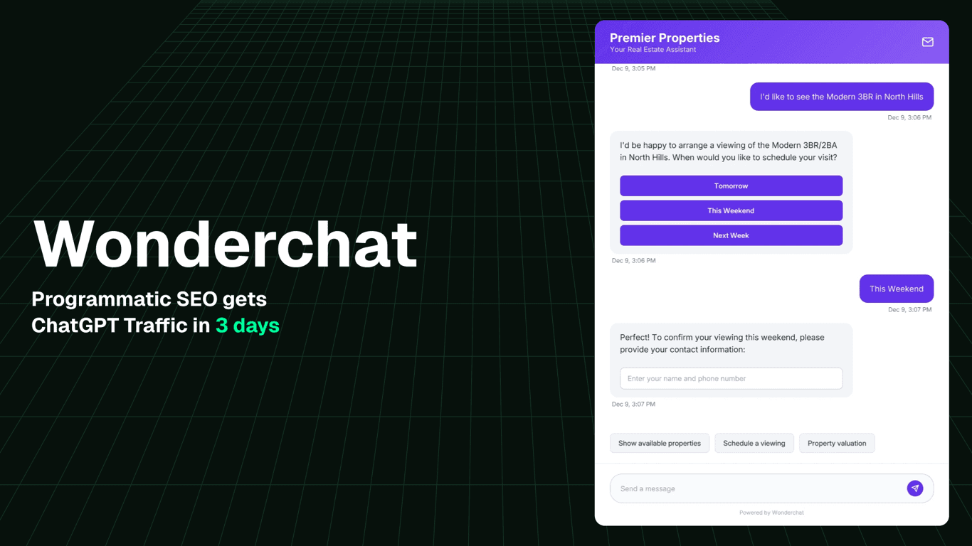 Concept to Clicks in 72 Hours: How We Engineered WonderChat's Programmatic SEO Template